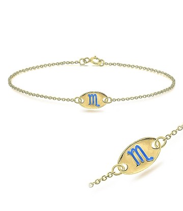 Gold Plated Scorpio Silver Bracelet BRS-148-GP